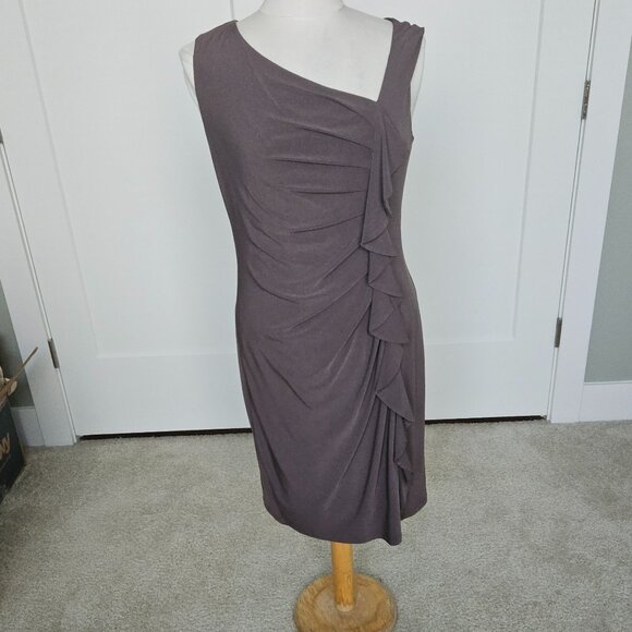 SUZI CHEN FOR MAGGIE BOUTIQUE GREY DRESS - Picture 1 of 6